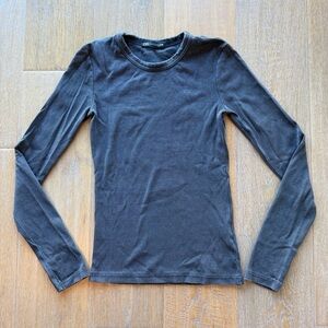 Zara Washed Grey Long Sleeve — Small